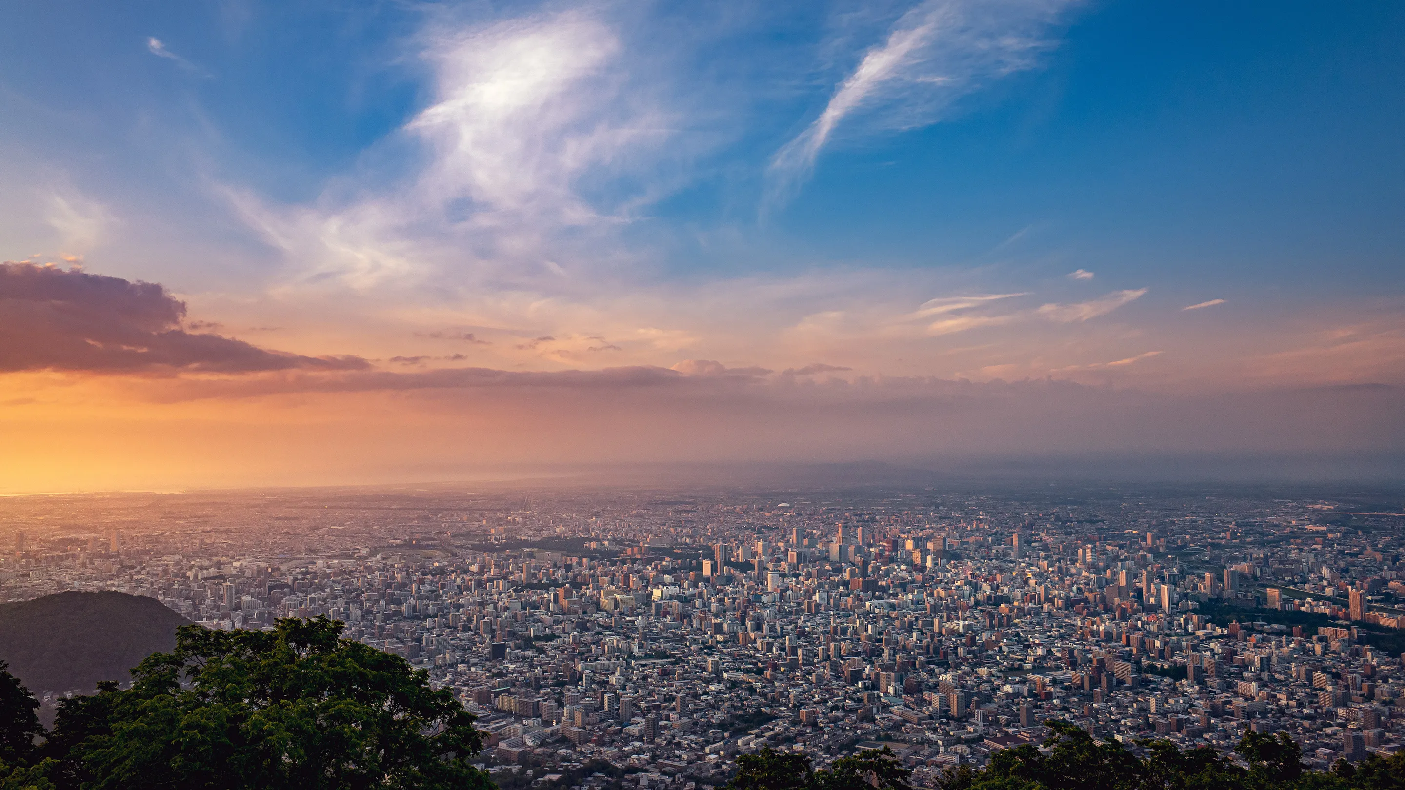 札幌市中心部の夜景
